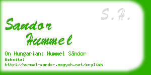 sandor hummel business card