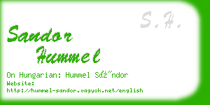 sandor hummel business card